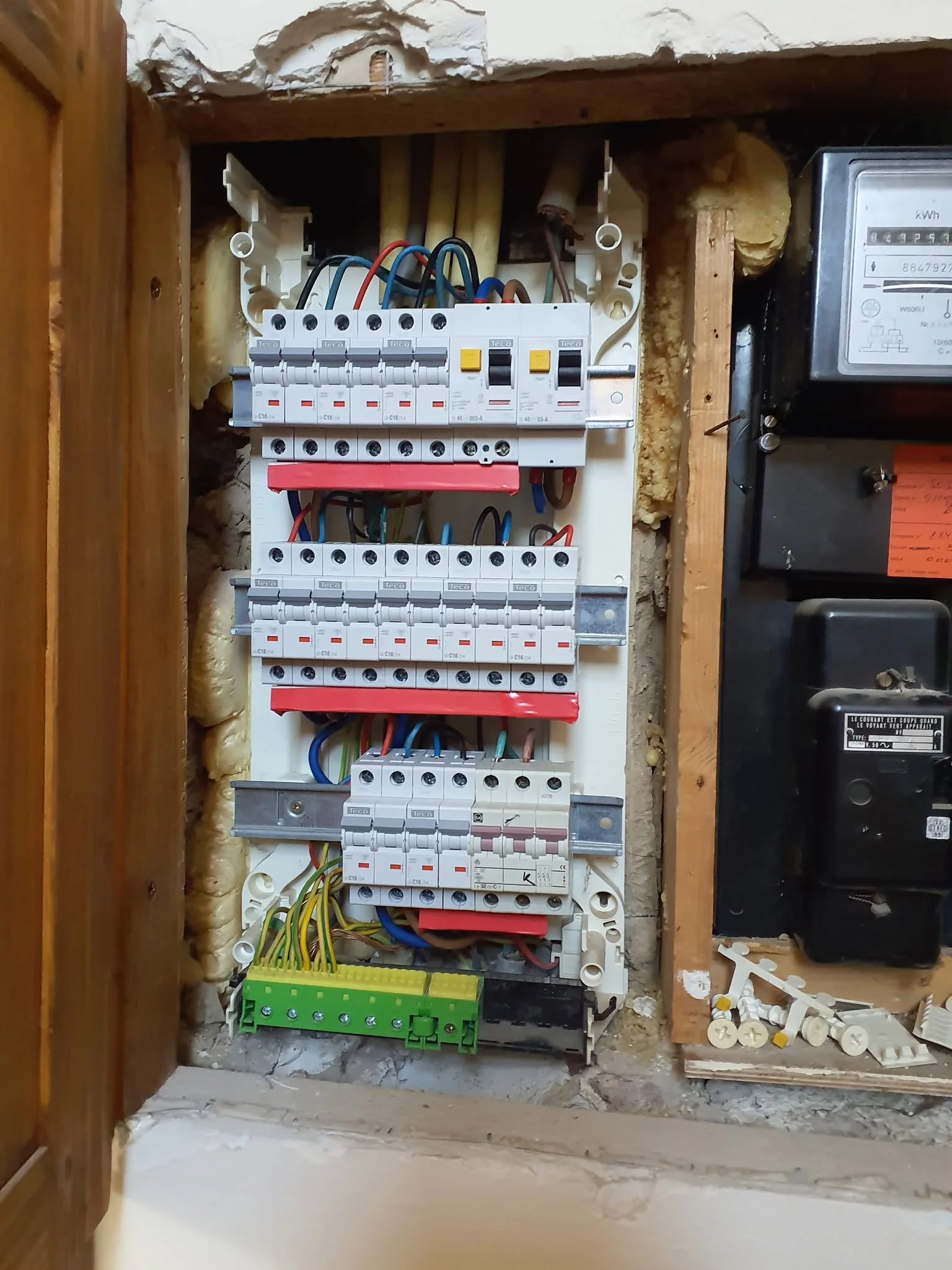 Tableau électrique réalisé par Volt'D à Soignies